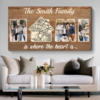 Personalized Home Picture Collage Gift For Family, Custom Family Map Art Print, Family Wall Decor – Best Personalized Gifts For Everyone