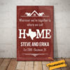 Personalized Home State Canvas