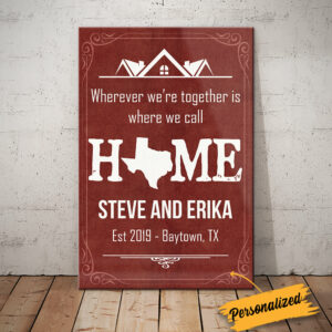 Personalized Home State Canvas