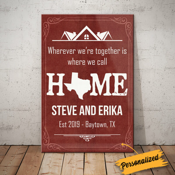 Personalized Home State Canvas