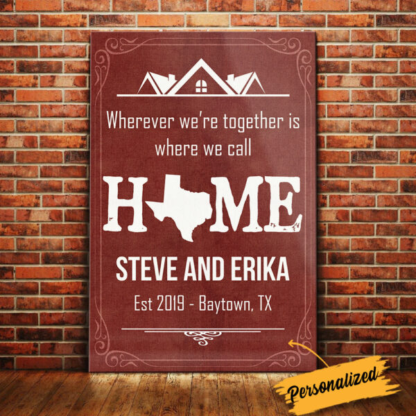 Personalized Home State Canvas