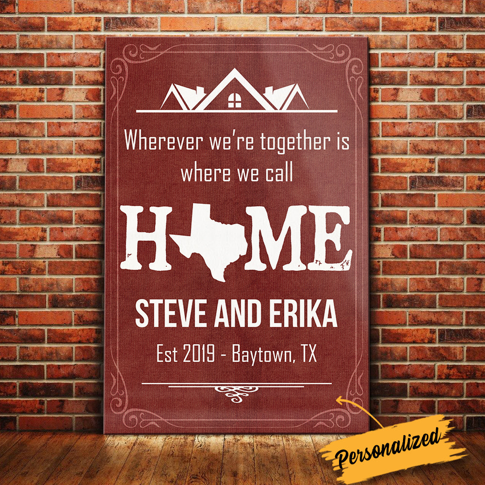 Personalized Home State Canvas Personalized Home State Canvas