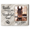 Personalized Horse Remembrance Gifts, Horse Memorial Gift, Loss Of Horse Custom Pet Photo Canvas Print – Best Personalized Gifts For Everyone