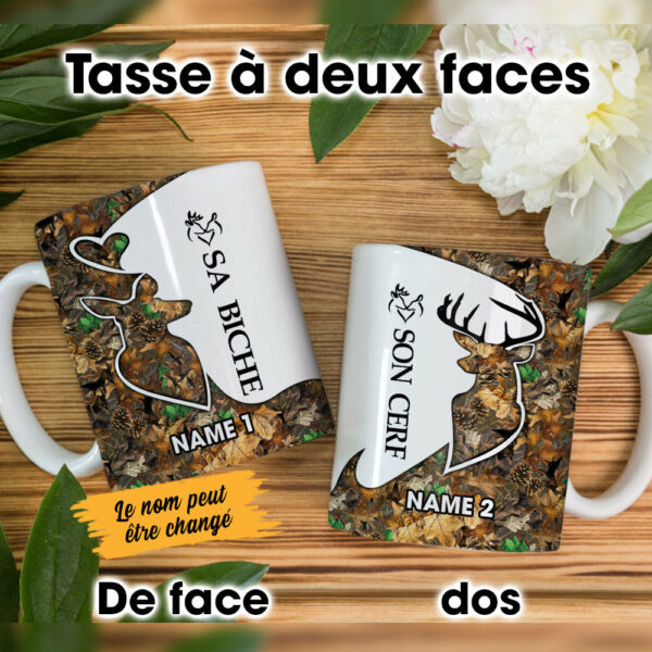 Personalized Hunting Couple French Coupler Mug