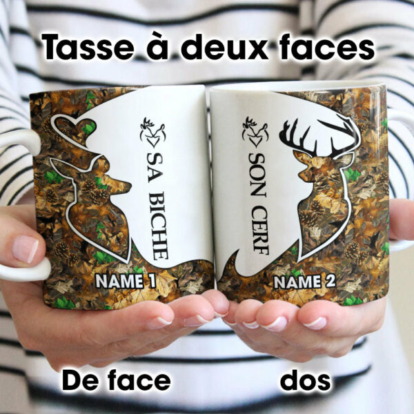Personalized Hunting Couple French Coupler Mug