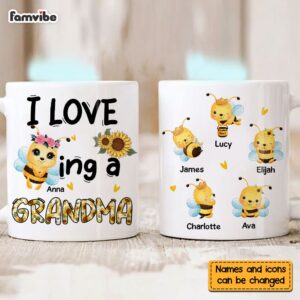 Personalized I Love Being A Grandma Mug