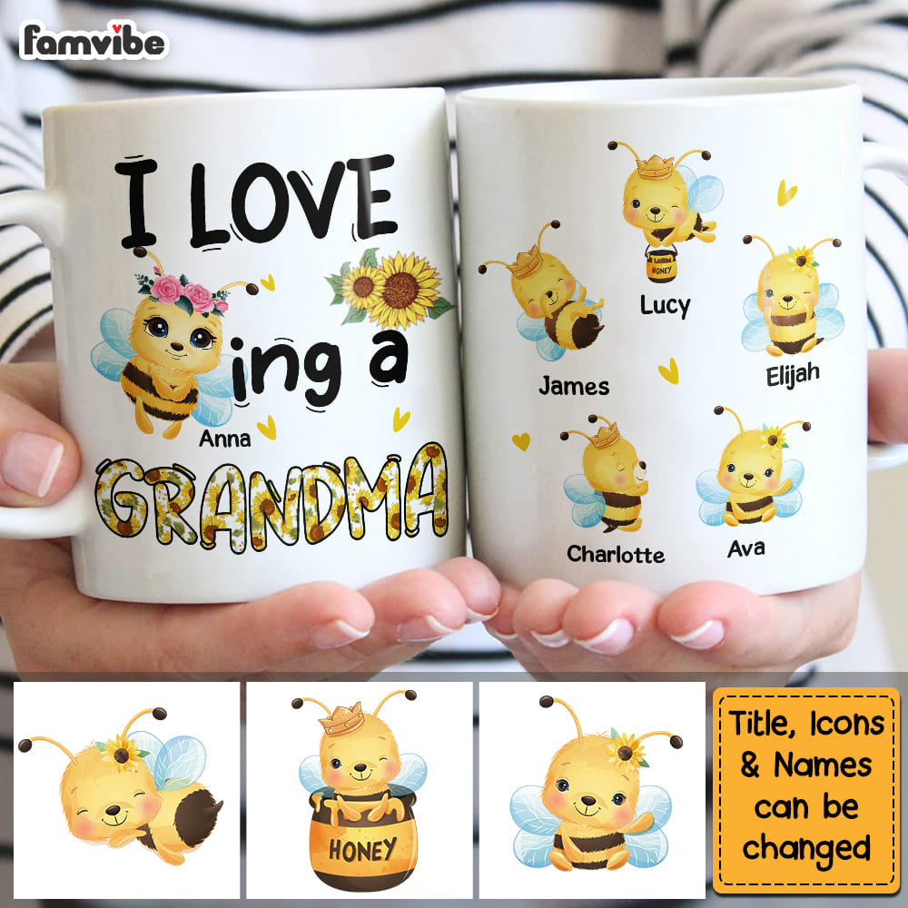 Personalized I Love Being A Grandma Mug Personalized I Love Being A Grandma Mug