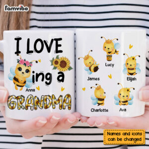 Personalized I Love Being A Grandma Mug 4