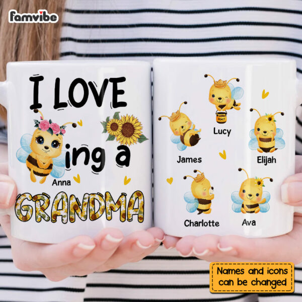 Personalized I Love Being A Grandma Mug