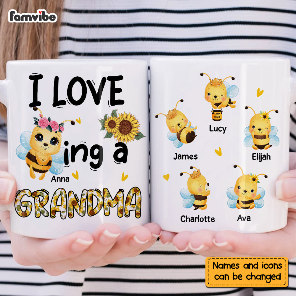 Personalized I Love Being A Grandma Mug Personalized I Love Being A Grandma Mug