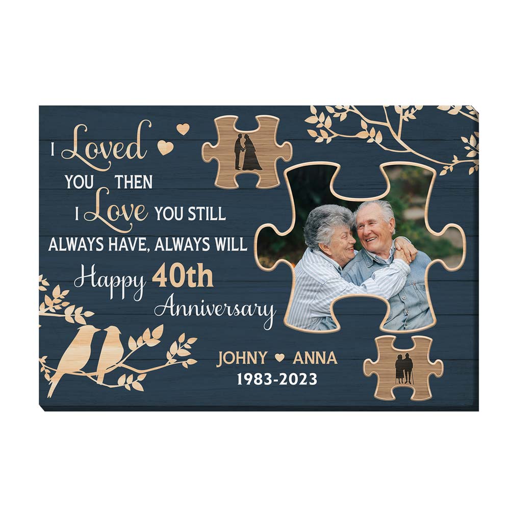 Personalized I Loved You Then I Love You Still Anniversary Gift Canvas Personalized I Loved You Then I Love You Still Anniversary Gift Canvas