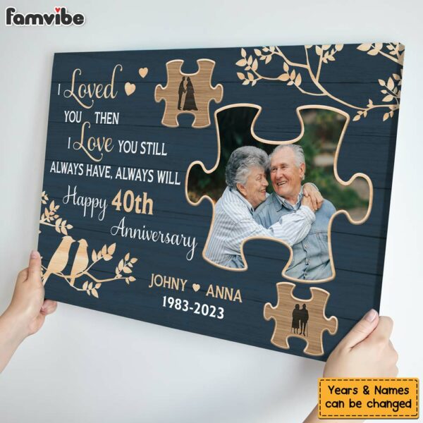 Personalized I Loved You Then I Love You Still Anniversary Gift Canvas