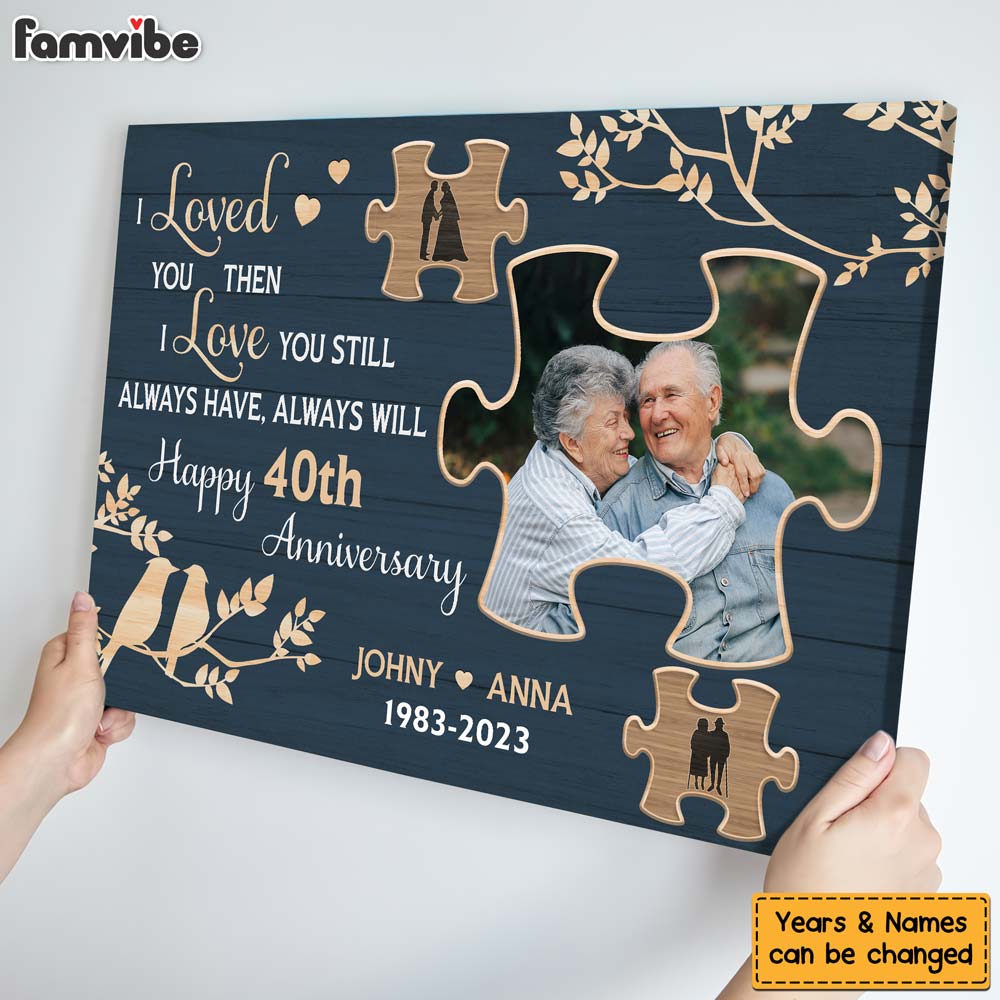 Personalized I Loved You Then I Love You Still Anniversary Gift Canvas Personalized I Loved You Then I Love You Still Anniversary Gift Canvas