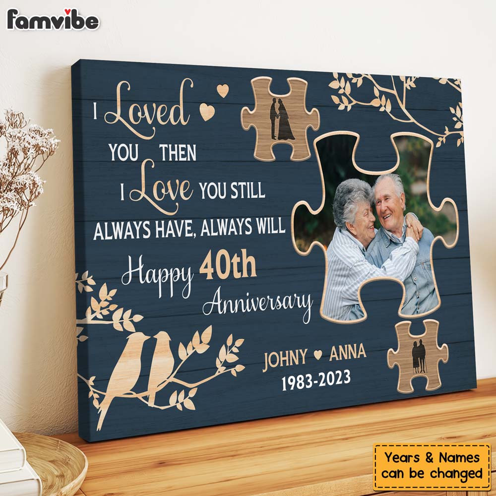 Personalized I Loved You Then I Love You Still Anniversary Gift Canvas Personalized I Loved You Then I Love You Still Anniversary Gift Canvas