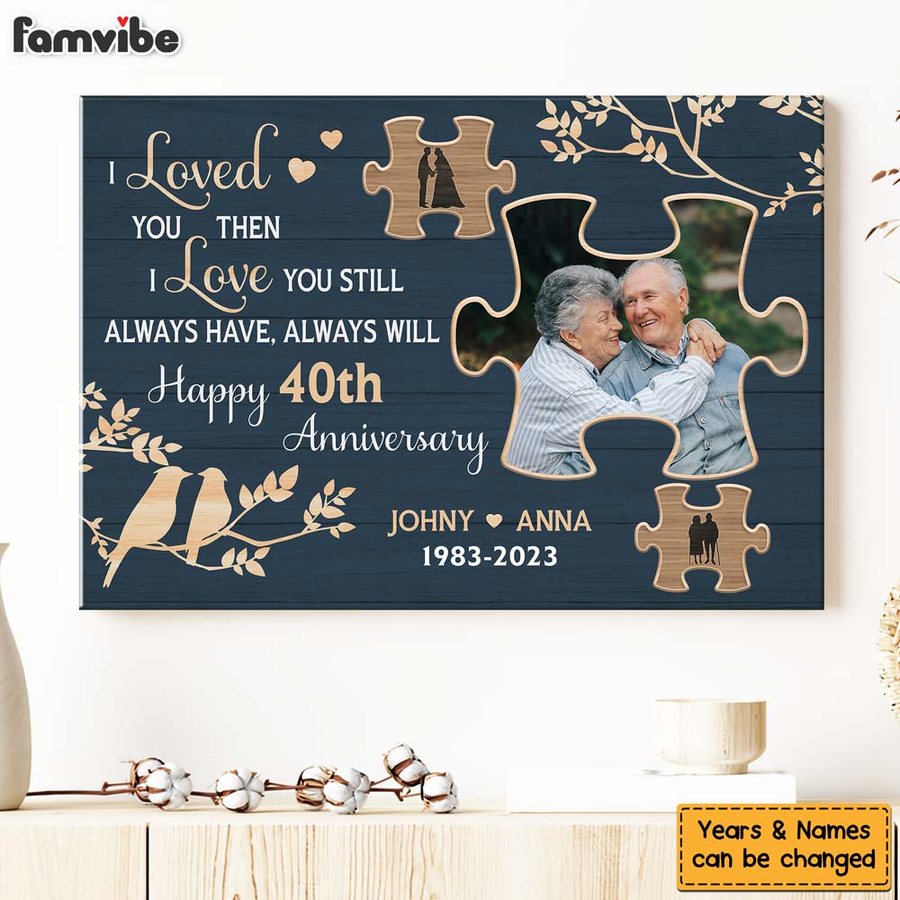 Personalized I Loved You Then I Love You Still Anniversary Gift Canvas Personalized I Loved You Then I Love You Still Anniversary Gift Canvas