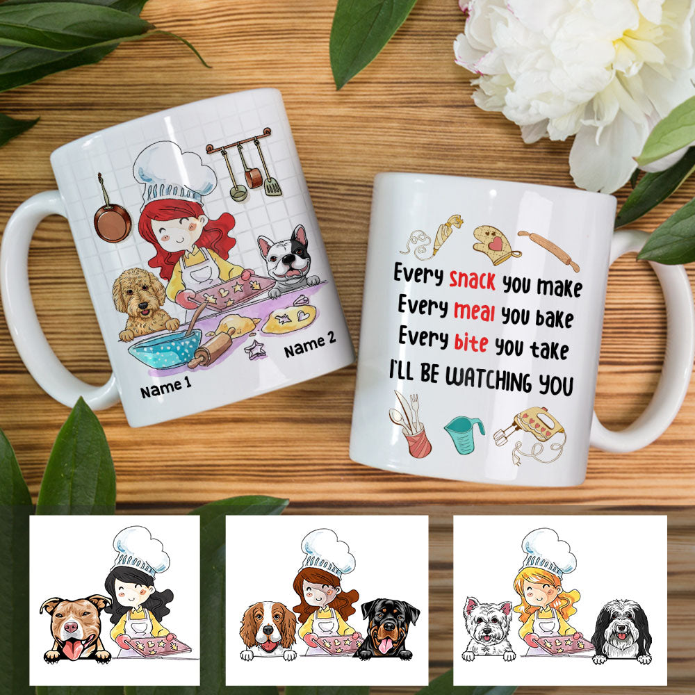 Personalized I Will Be Watching You Dog Mug Personalized I Will Be Watching You Dog Mug