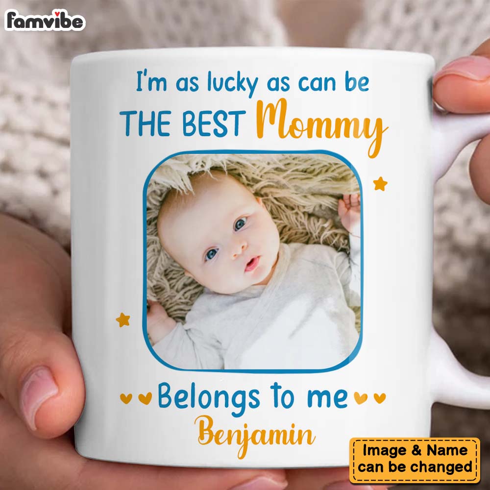 Personalized I'm As Lucky As Can Be Photo Mug Personalized I'm As Lucky As Can Be Photo Mug