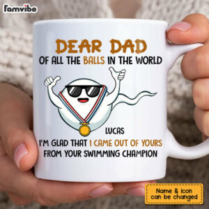 Personalized I’m Glad That I Came Out Of Yours Mug