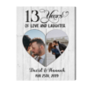 Personalized Lace Anniversary Photo Gifts For Her, 13 Years Married Gift Canvas Print – Best Personalized Gifts For Everyone