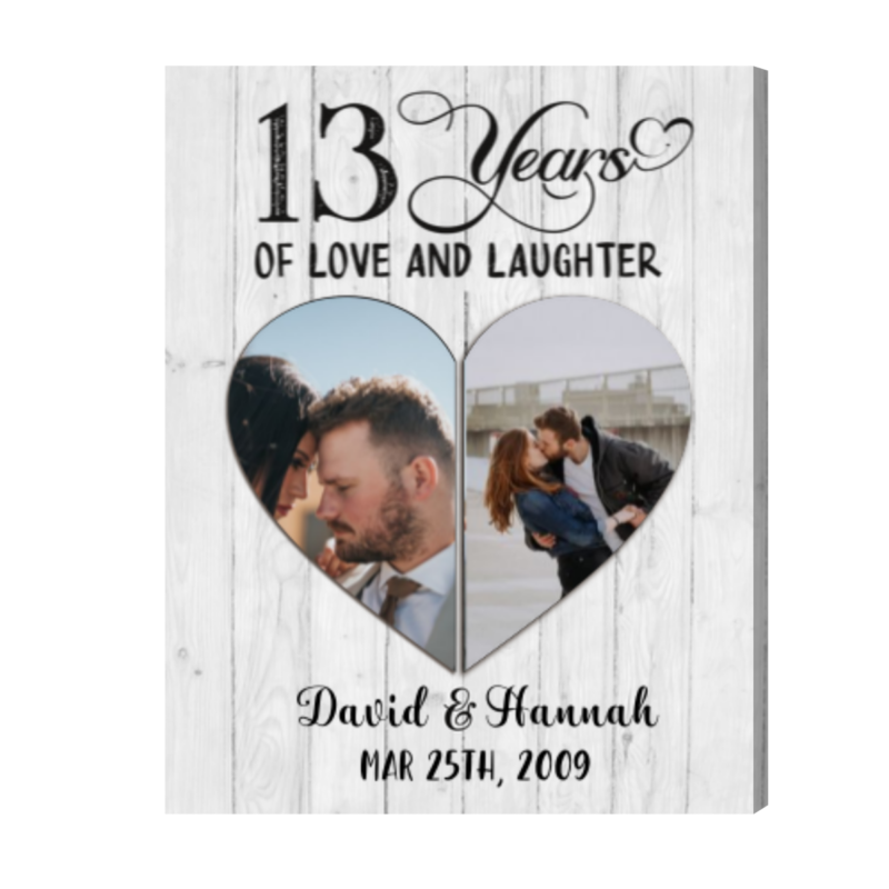 Personalized Lace Anniversary Photo Gifts For Her, 13 Years Married Gift Canvas Print - Best Personalized Gifts For Everyone Personalized Lace Anniversary Photo Gifts For Her, 13 Years Married Gift Canvas Print - Best Personalized Gifts For Everyone
