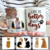 Personalized Life Is Better With Dogs Mug