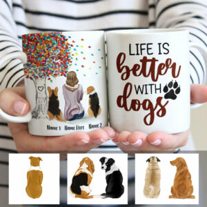 Personalized Life Is Better With Dogs Mug