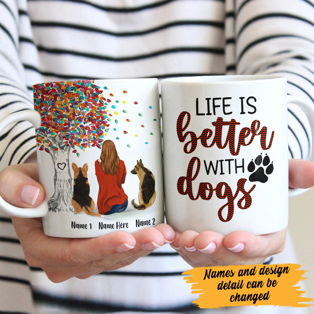 Personalized Life Is Better With Dogs Mug Personalized Life Is Better With Dogs Mug
