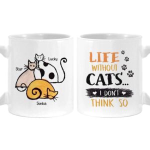 Personalized Life Without Cats I Don’t Think So Mug