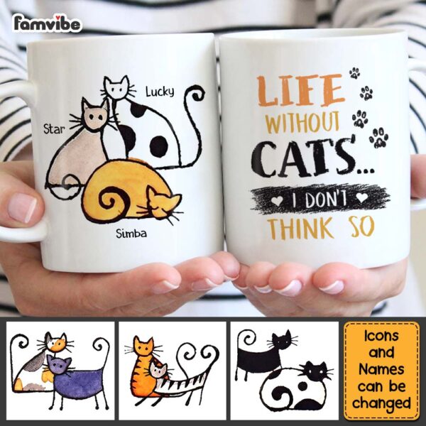 Personalized Life Without Cats I Don’t Think So Mug