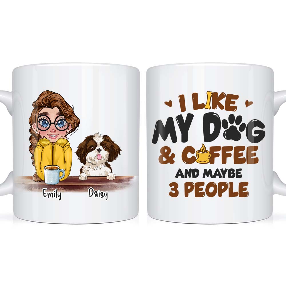 Personalized Like Dog And Coffee Mug Personalized Like Dog And Coffee Mug