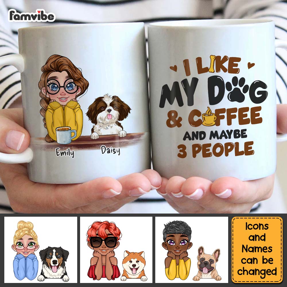 Personalized Like Dog And Coffee Mug Personalized Like Dog And Coffee Mug