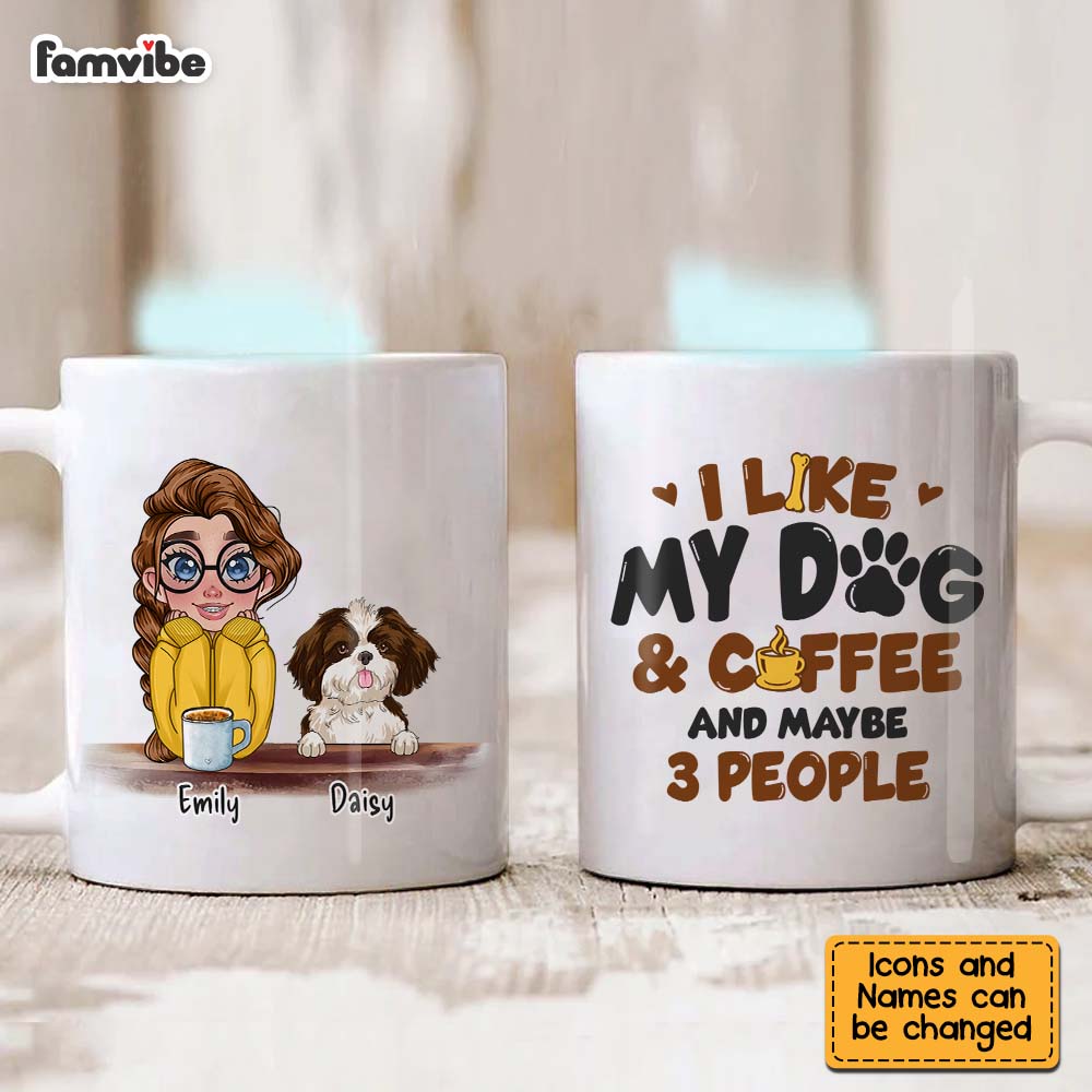 Personalized Like Dog And Coffee Mug Personalized Like Dog And Coffee Mug