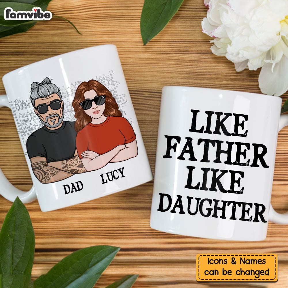 Personalized Like Father Like Daughter Mug Personalized Like Father Like Daughter Mug