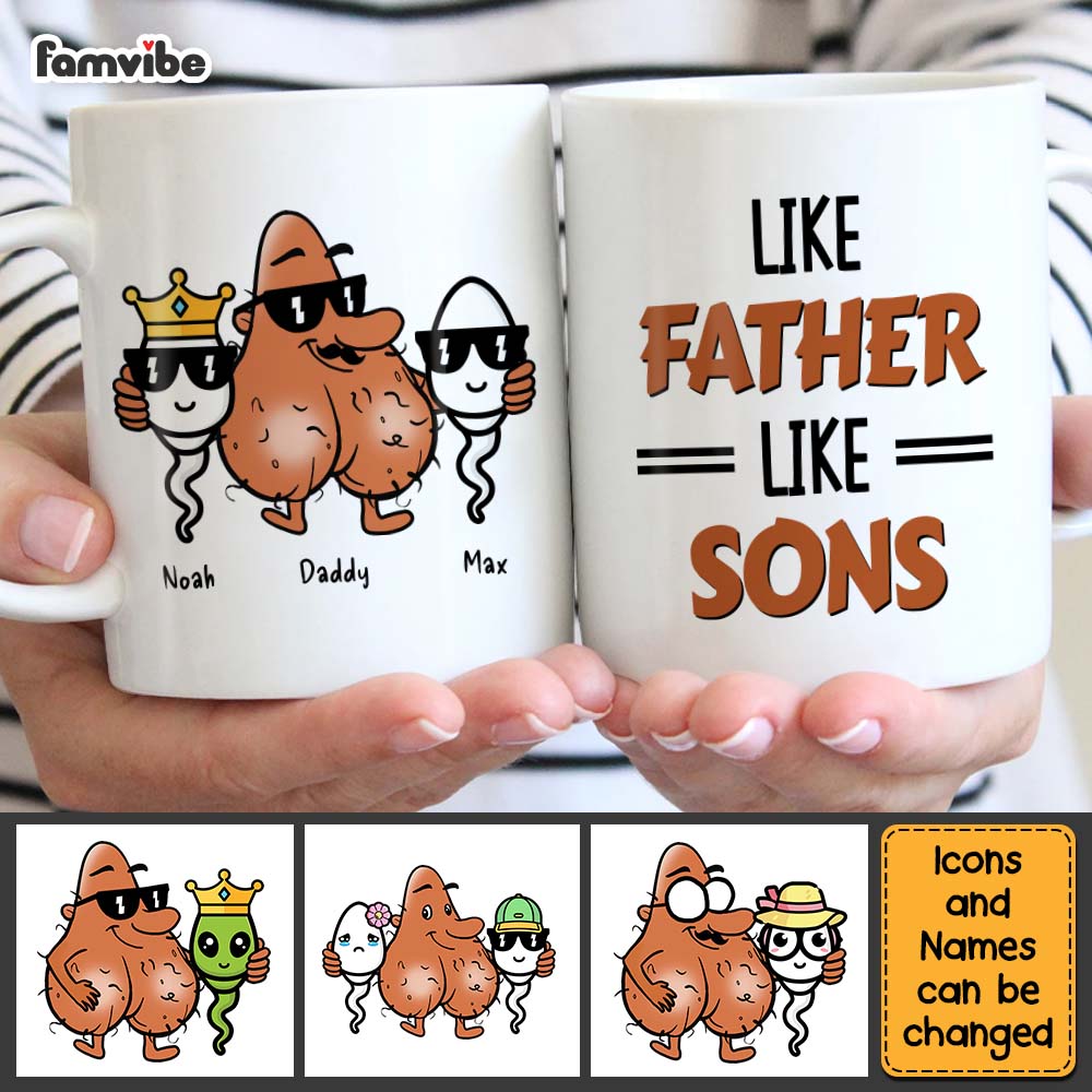 Personalized Like Father Like Son Mug Personalized Like Father Like Son Mug