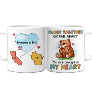 Personalized Long Distance Bear Mug