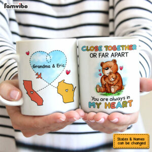 Personalized Long Distance Bear Mug