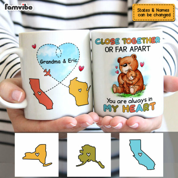 Personalized Long Distance Bear Mug