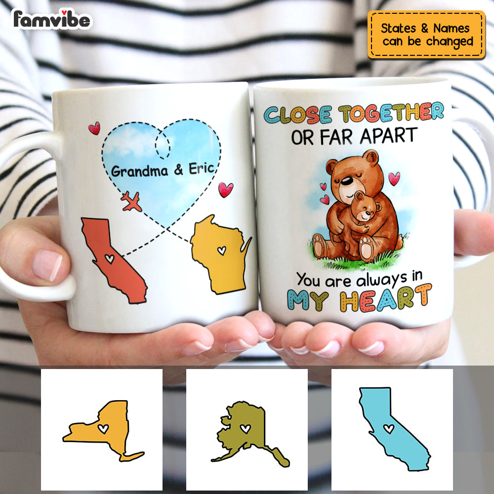 Personalized Long Distance Bear Mug Personalized Long Distance Bear Mug