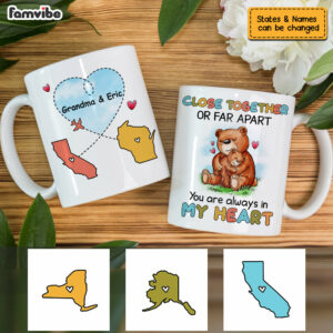 Personalized Long Distance Bear Mug 4