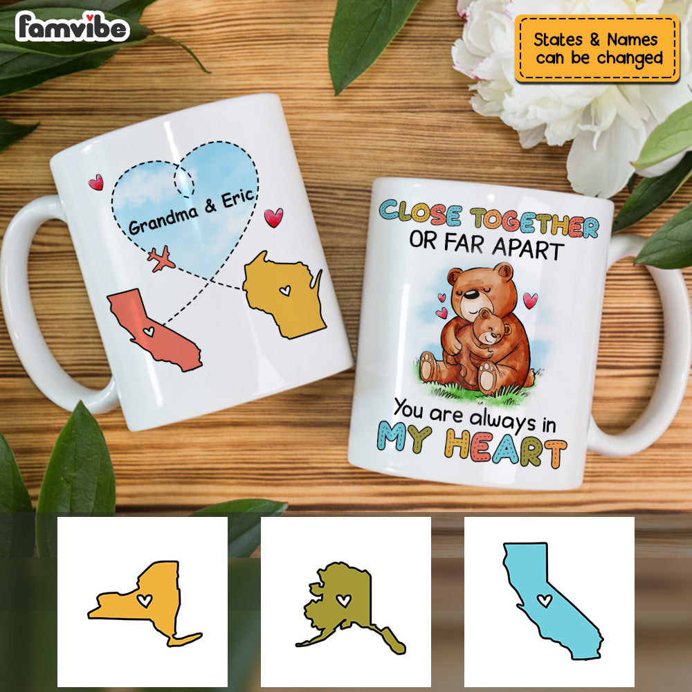 Personalized Long Distance Bear Mug Personalized Long Distance Bear Mug