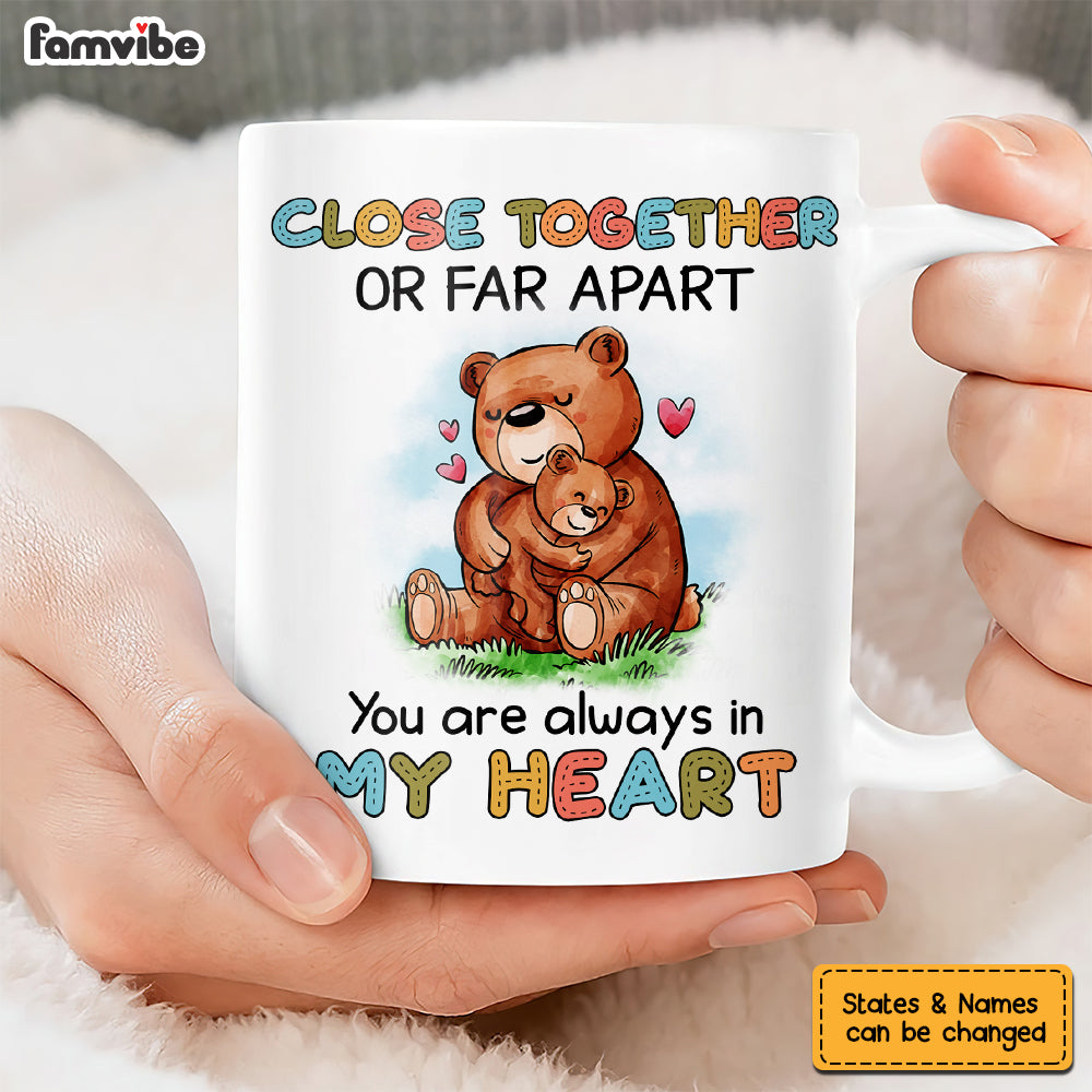 Personalized Long Distance Bear Mug Personalized Long Distance Bear Mug