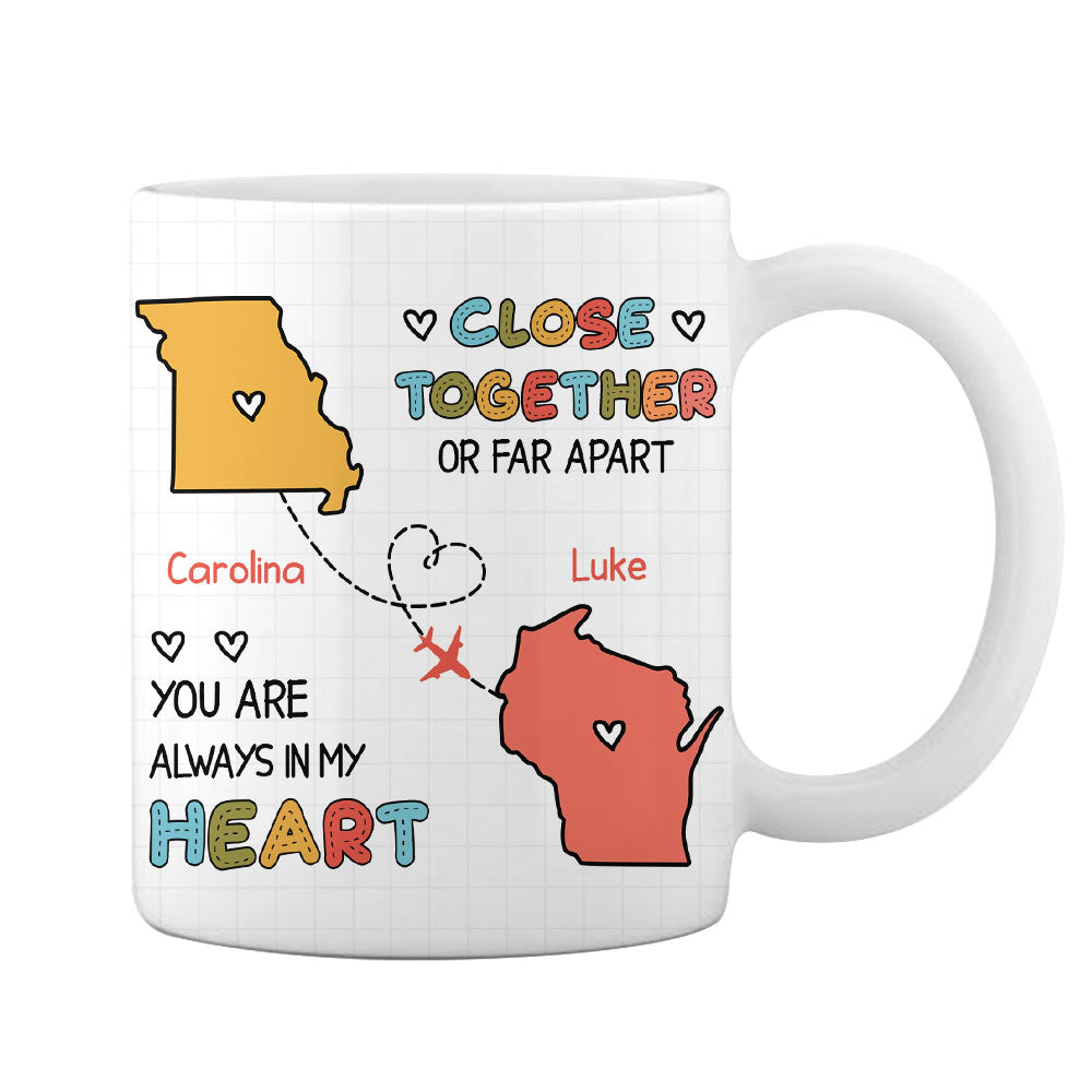 Personalized Long Distance Drawing Mug Personalized Long Distance Drawing Mug