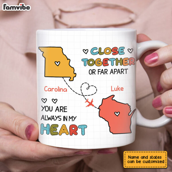 Personalized Long Distance Drawing Mug