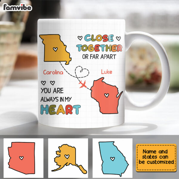 Personalized Long Distance Drawing Mug