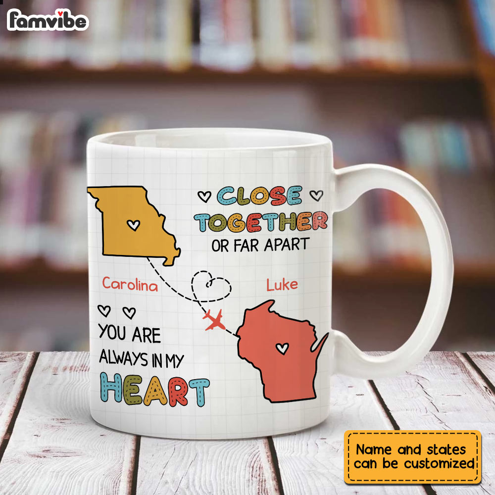Personalized Long Distance Drawing Mug Personalized Long Distance Drawing Mug