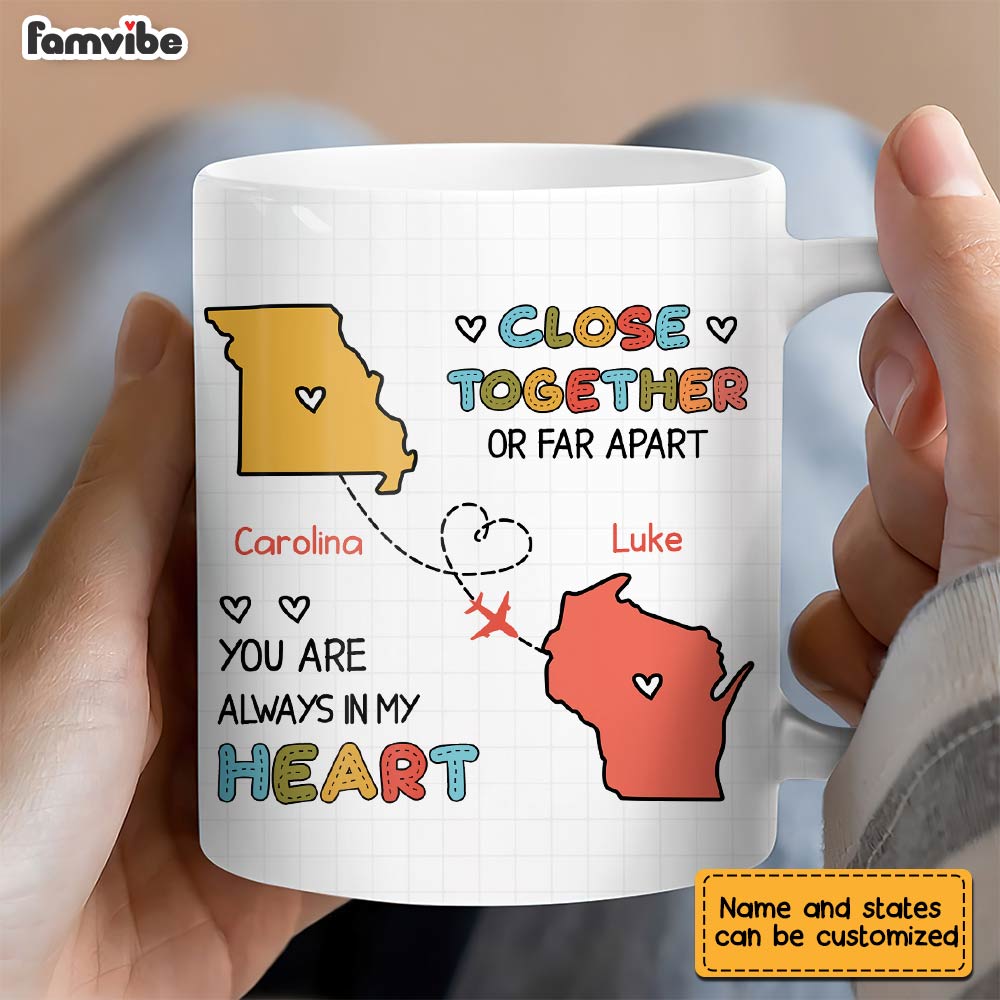 Personalized Long Distance Drawing Mug Personalized Long Distance Drawing Mug