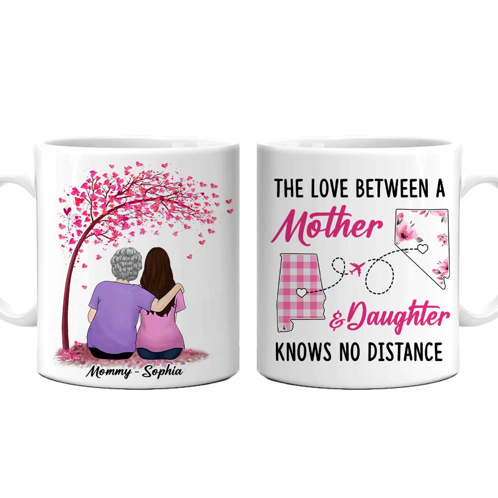 Personalized Long Distance Mom & Daughter Mug Personalized Long Distance Mom & Daughter Mug