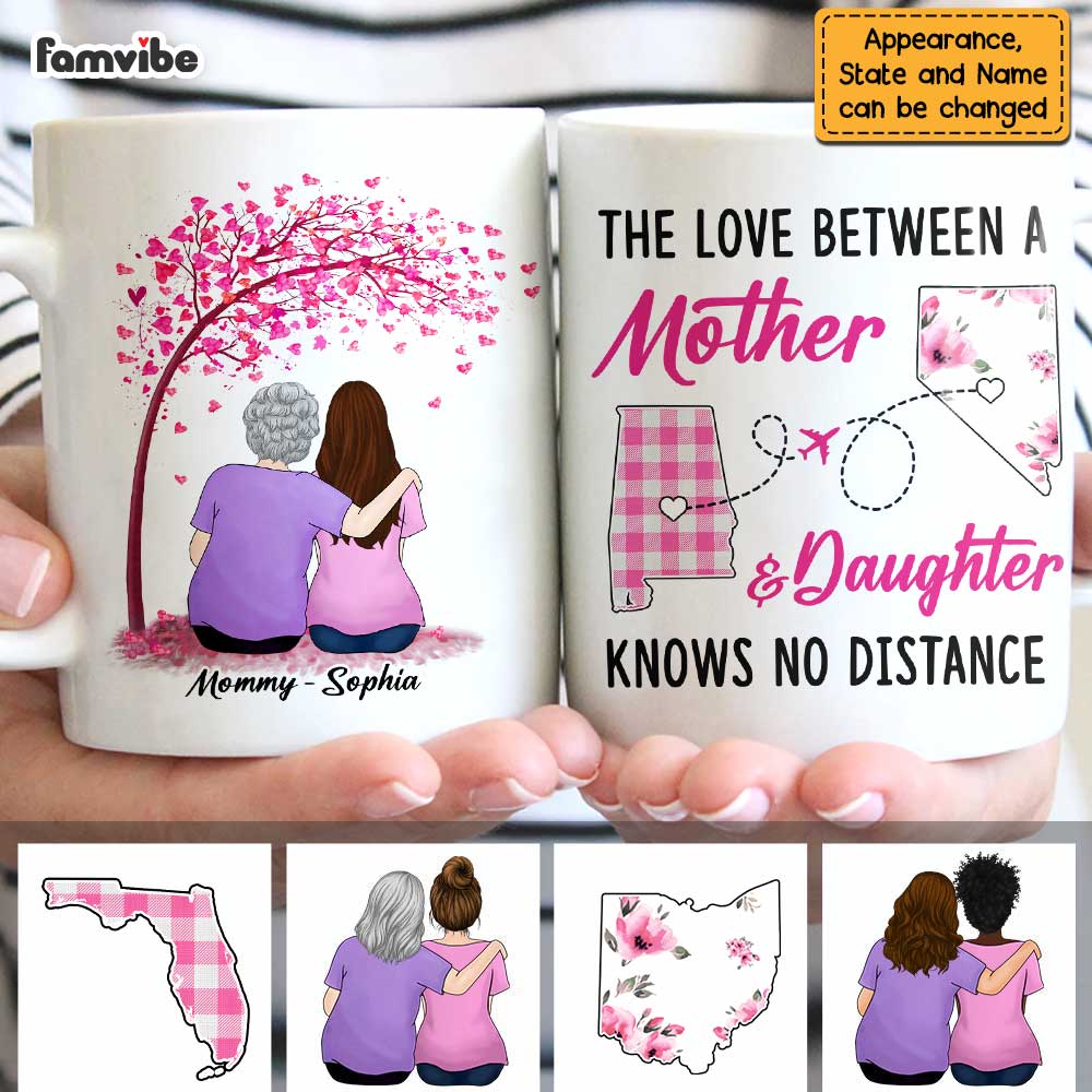Personalized Long Distance Mom & Daughter Mug Personalized Long Distance Mom & Daughter Mug