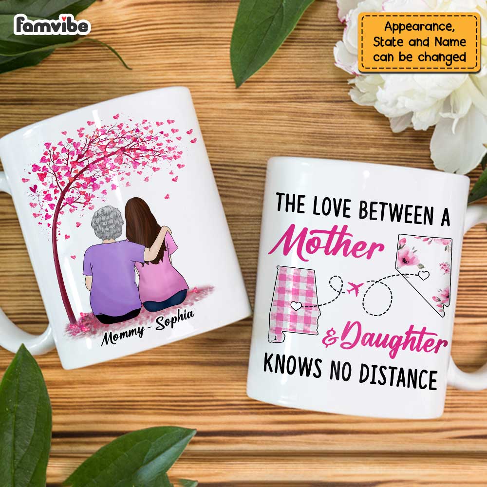 Personalized Long Distance Mom & Daughter Mug Personalized Long Distance Mom & Daughter Mug