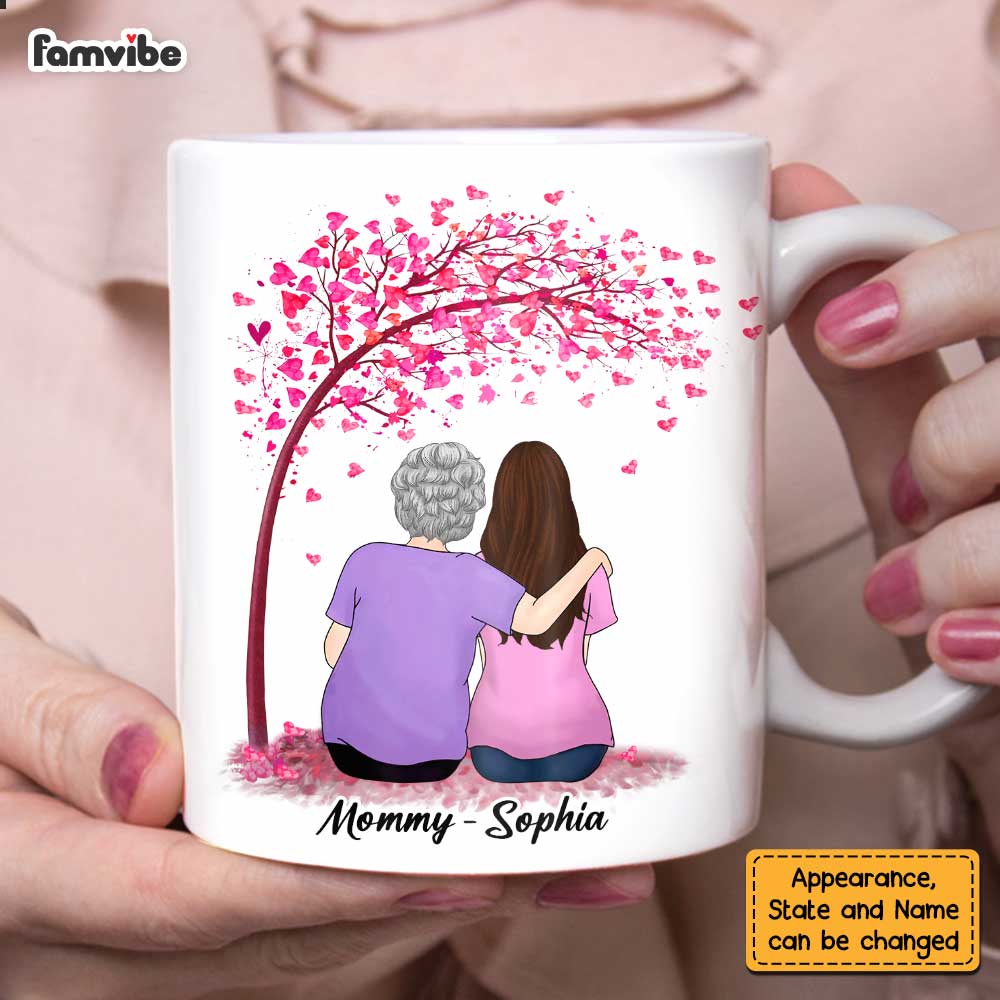Personalized Long Distance Mom & Daughter Mug Personalized Long Distance Mom & Daughter Mug